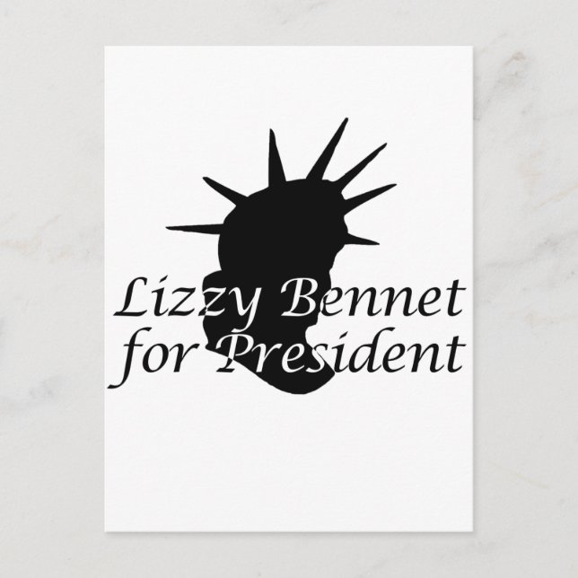 Lizzy Bennet for President Postcard (Front)