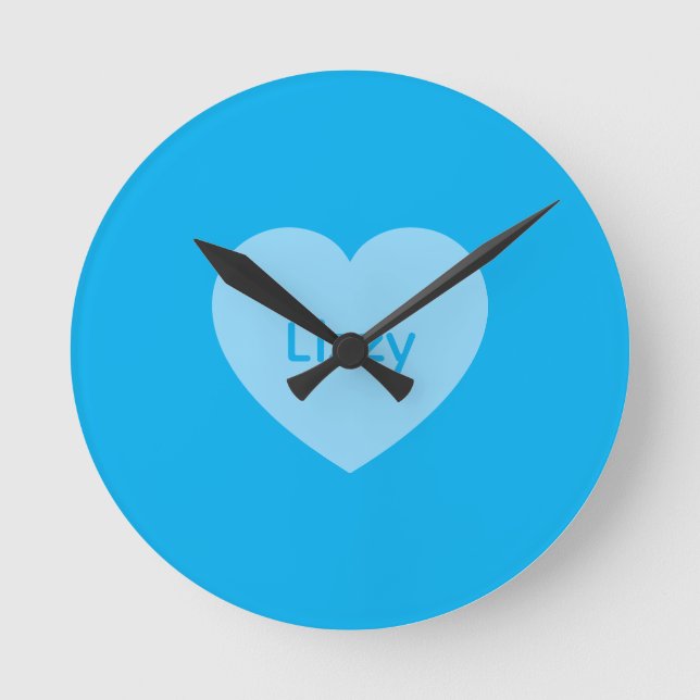 Lizzy Hugs Round Clock (Front)