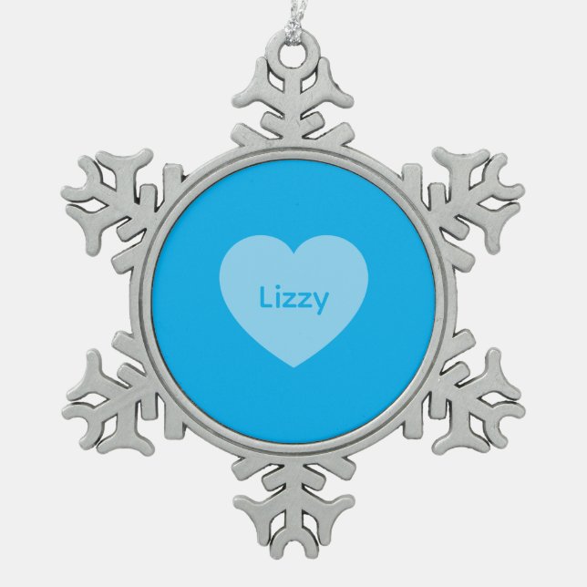 Lizzy Hugs Snowflake Xmas Tree Crystal Decoration (Front)