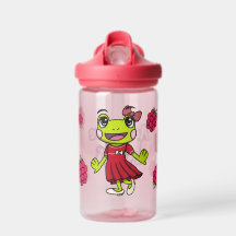 Lizzy the Frog Raspberry | Water Bottle