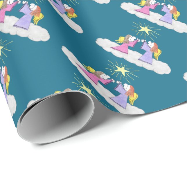 Lizzy's People Angels Holy Night Wrapping Paper (Roll Corner)