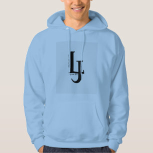 LJ Monogram Blue Hoodie Royal Blue Logo