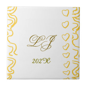 LJ Monogram Ceramic Tile