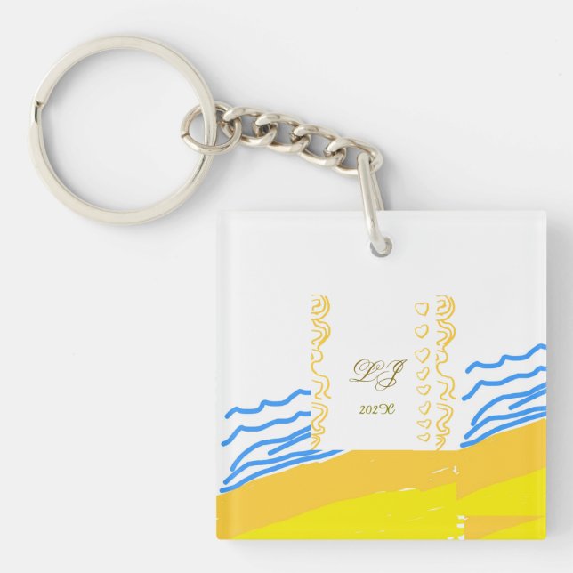 LJ Monogram  Key Ring (Front)