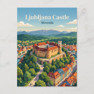 Ljubljana Castle Slovenia Postcard