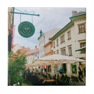 Ljubljana Cityscape Ceramic Tile