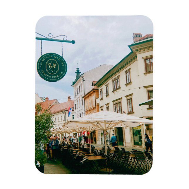 Ljubljana Cityscape Magnet (Vertical)