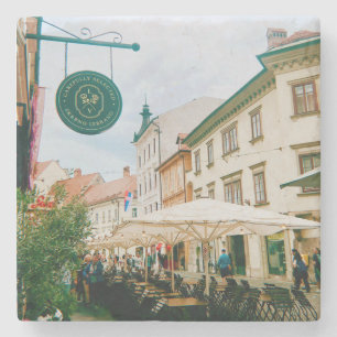Ljubljana Cityscape Stone Coaster