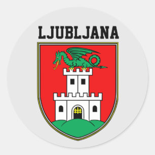 Ljubljana coat of arms - SLOVENIA Classic Round Sticker