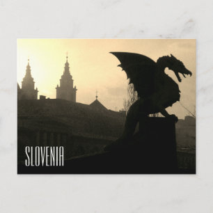 ljubljana dragon bridge postcard