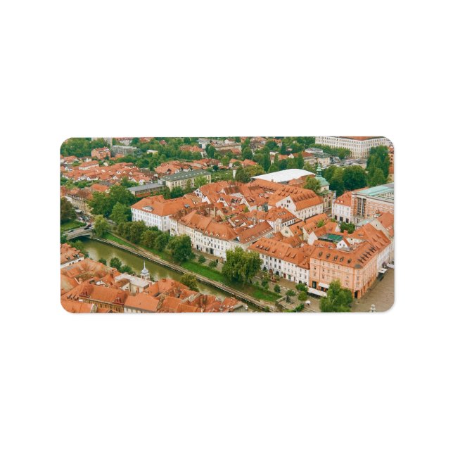 Ljubljana from above label (Front)