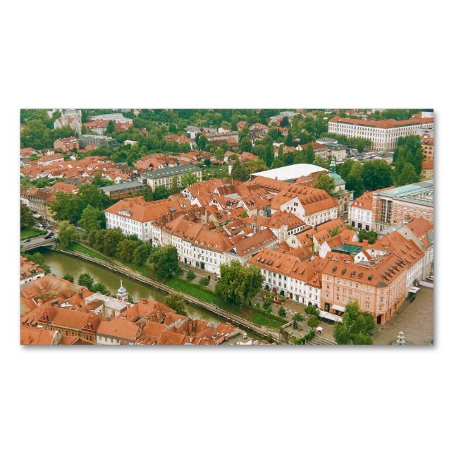 Ljubljana from above 	Magnetic business card (Front)