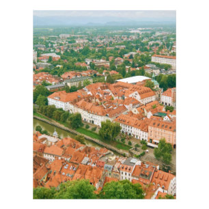 Ljubljana from above photo print