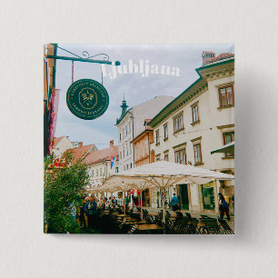 Ljubljana, Slovenia 15 Cm Square Badge