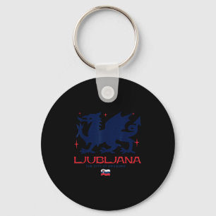Ljubljana Slovenia City Of Dragons Patriotic Drago Key Ring
