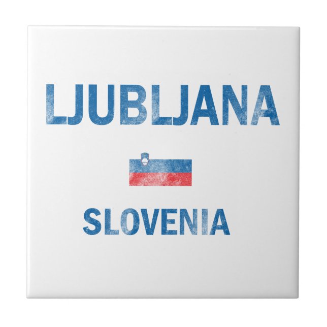 Ljubljana Slovenia Designs Tile (Front)