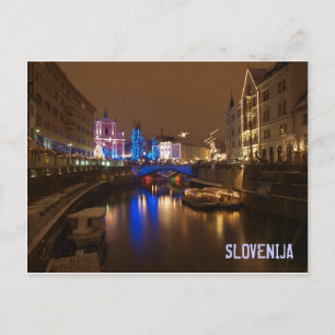 Ljubljana Slovenia in December Postcard