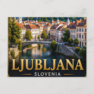 📍 Ljubljana Slovenia Travel Keepsake City Travele Postcard