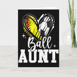 Ll Aunt Softll Soccer Ll Aunt Of Both T Shirt Card