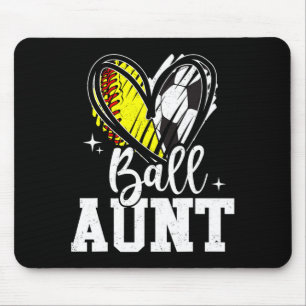 Ll Aunt Softll Soccer Ll Aunt Of Both T Shirt Mouse Pad