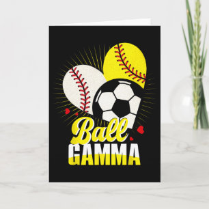 Ll Gamma Sell Softll Soccer Funny Cute Xmas Card