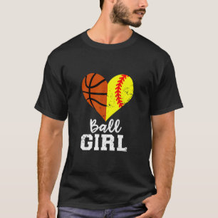Ll Girl Heart Funny Softll Sketll Girl T-Shirt