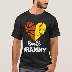 Ll Grammy Heart Funny Softll Sketll Grammy  T-Shirt