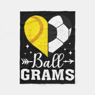 Ll Grams Funny Softll Soccer Grams  Fleece Blanket