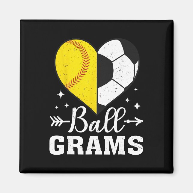 Ll Grams Funny Softll Soccer Grams  Magnet (Front)