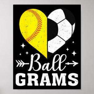 Ll Grams Funny Softll Soccer Grams T Shirt  Poster