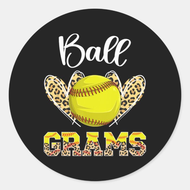 Ll Grams Leopard Softll Grams Of A Softll Player G Classic Round Sticker (Front)