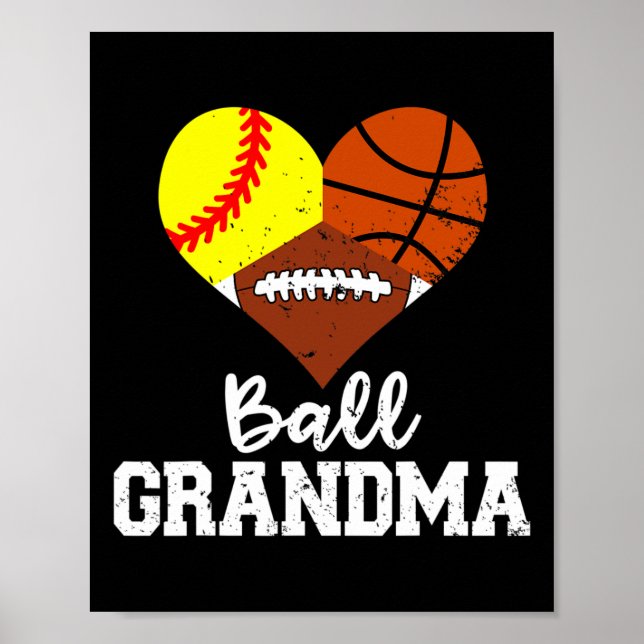 Ll Grandma Funny Softll Sketll Footll  Poster (Front)
