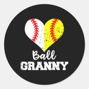 Ll Granny Heart Funny Sell Softll Granny Classic Round Sticker