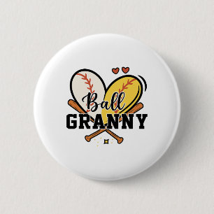 Ll Granny Sell Softll Heart 6 Cm Round Badge