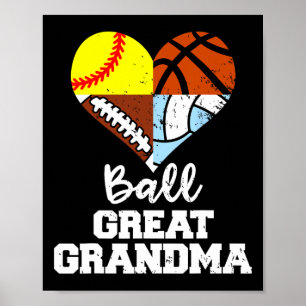 Ll Great Grandma Footll Softll Sketll Volleyll Poster