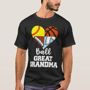 Ll Great Grandma Footll Softll Sketll Volleyll T-Shirt