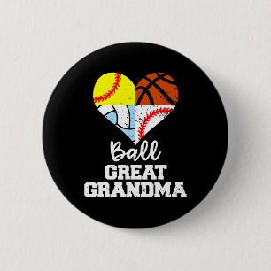 Ll Great Grandma Sell Softll Sketll Volleyll 6 Cm Round Badge