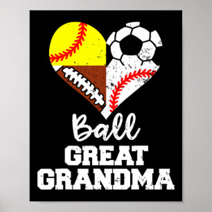 Ll Great Grandma Soccer Footll Sell Softll Grandma Poster