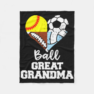 Ll Great Grandma Soccer Footll Softll Volleyll  Fleece Blanket