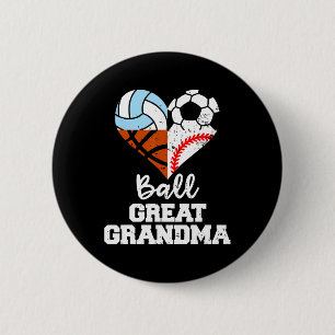 Ll Great Grandma Soccer Sell Sketll Volleyll 6 Cm Round Badge