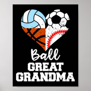 Ll Great Grandma Soccer Sell Sketll Volleyll Poster