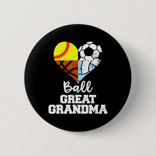 Ll Great Grandma Soccer Softll Sketll Volleyll 6 Cm Round Badge