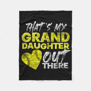 Ll Heart Thats My Granddaughter Out There Softll Fleece Blanket