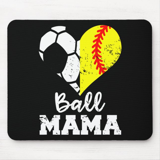 Ll Mama Funny Soccer Softll Mama  Mouse Pad (Front)