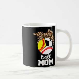 Ll Mom Funny Sell Softll Soccer Leopard Mom  Coffee Mug