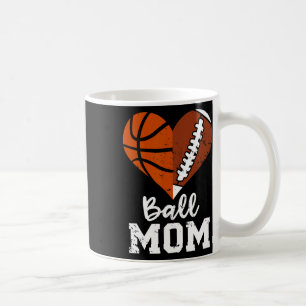 Ll Mom Heart Funny Footll Sketll Mom  Coffee Mug