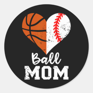 Ll Mom Heart Funny Sell Sketll Mom  Classic Round Sticker