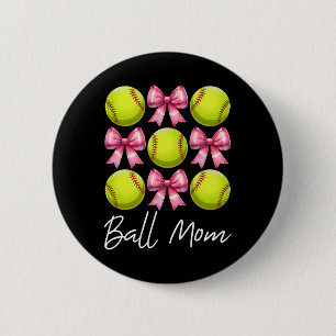 Ll Mom Softll Mom Mama Mother's Day Pink Coquette 6 Cm Round Badge