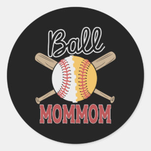 Ll Mommom Sell Softll Player Team Sports Classic Round Sticker