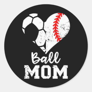 Ll Mum Heart Funny Sell Soccer Mum Classic Round Sticker